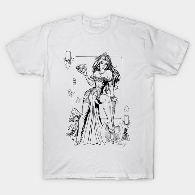 Queen of Hearts T-Shirt by Paul_Abrams